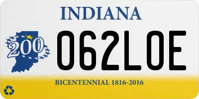 IN license plate 062LOE