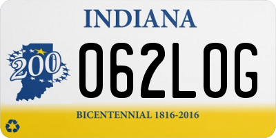 IN license plate 062LOG
