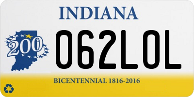 IN license plate 062LOL