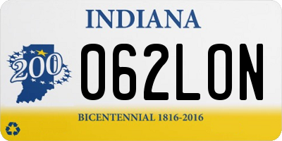 IN license plate 062LON
