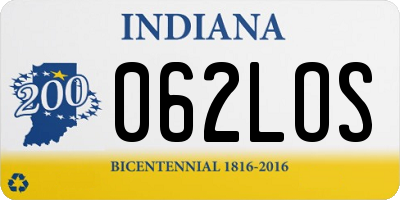 IN license plate 062LOS
