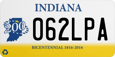 IN license plate 062LPA