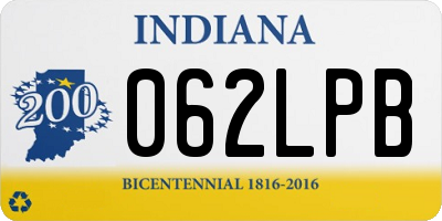 IN license plate 062LPB