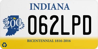 IN license plate 062LPD