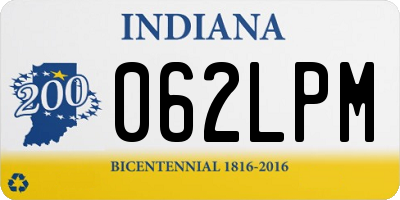 IN license plate 062LPM