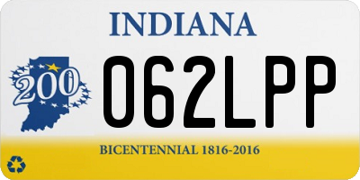 IN license plate 062LPP