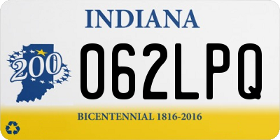 IN license plate 062LPQ
