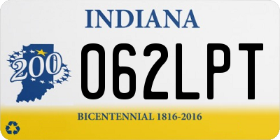 IN license plate 062LPT