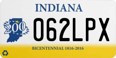 IN license plate 062LPX