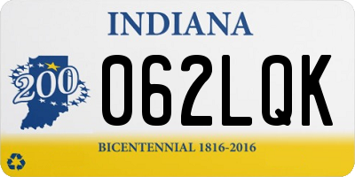 IN license plate 062LQK