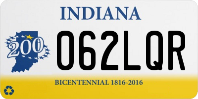 IN license plate 062LQR