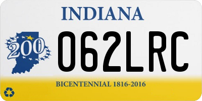 IN license plate 062LRC