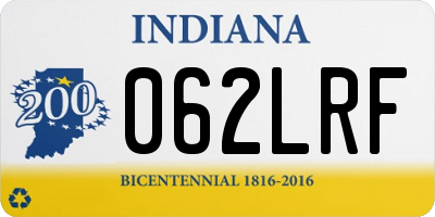 IN license plate 062LRF