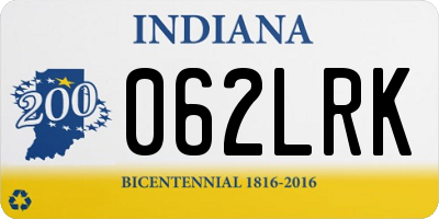 IN license plate 062LRK