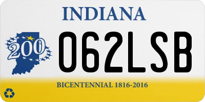 IN license plate 062LSB