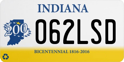 IN license plate 062LSD