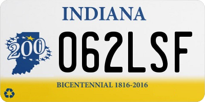 IN license plate 062LSF