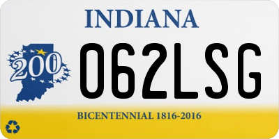 IN license plate 062LSG