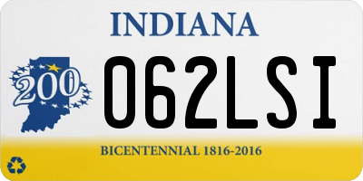 IN license plate 062LSI
