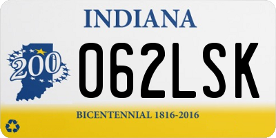 IN license plate 062LSK