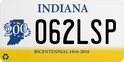 IN license plate 062LSP