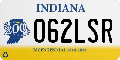 IN license plate 062LSR