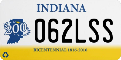 IN license plate 062LSS