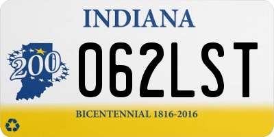 IN license plate 062LST