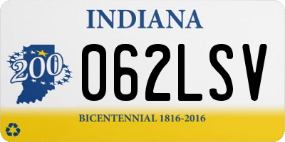 IN license plate 062LSV