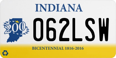 IN license plate 062LSW