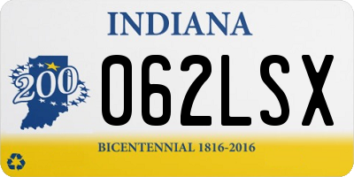 IN license plate 062LSX