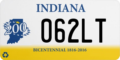 IN license plate 062LT