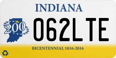 IN license plate 062LTE