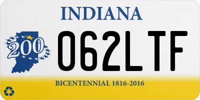 IN license plate 062LTF