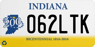 IN license plate 062LTK