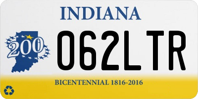 IN license plate 062LTR
