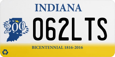 IN license plate 062LTS