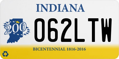 IN license plate 062LTW