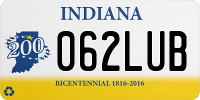 IN license plate 062LUB