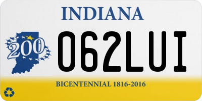 IN license plate 062LUI