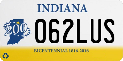 IN license plate 062LUS