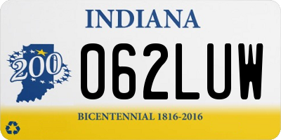 IN license plate 062LUW