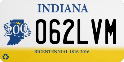 IN license plate 062LVM