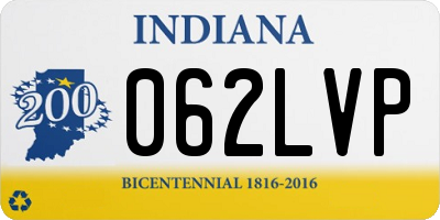 IN license plate 062LVP