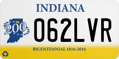 IN license plate 062LVR