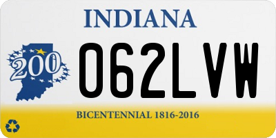IN license plate 062LVW