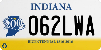 IN license plate 062LWA