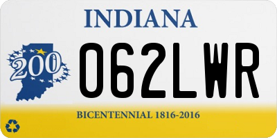 IN license plate 062LWR
