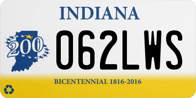 IN license plate 062LWS