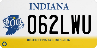 IN license plate 062LWU
